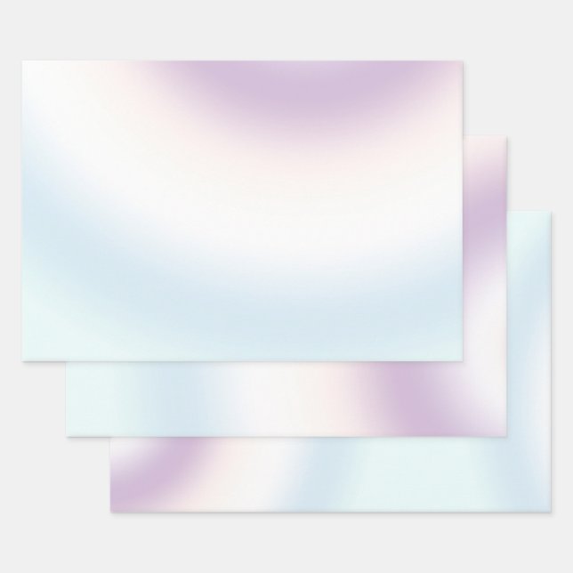 Feuille De Papier Cadeau Teinture violet blanc bleu Tie (Lot)