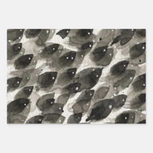 Feuille De Papier Cadeau Tempête de poissons