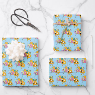 Feuille De Papier Cadeau Temps d'aventure   Lady, Bubblegum, Finn & Jake