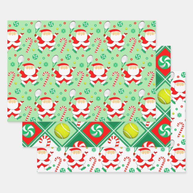 Feuille De Papier Cadeau Tennis Noël cadeau de vacances (Lot)
