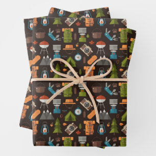 Feuille De Papier Cadeau Tente de randonnée modèle de camping Bushcraft 2