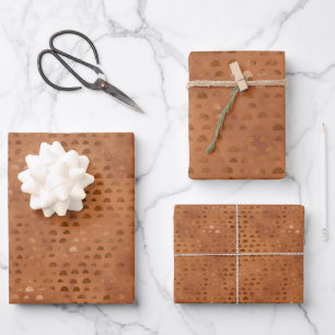 Feuille De Papier Cadeau Terracotta Shimmer géométrique