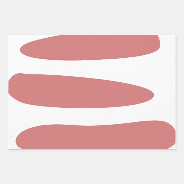 Feuille De Papier Cadeau Terre rouge et Abstrait blanc (Devant)