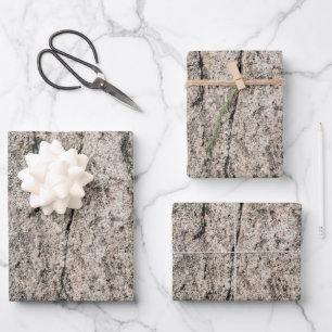 Feuille De Papier Cadeau Tête de pierre beige rose