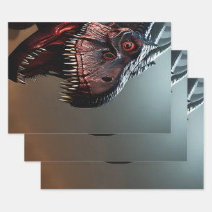 Feuille De Papier Cadeau Tête d'effroi de Tyrannosaurus Rex,