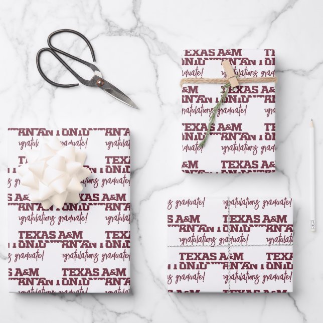Feuille De Papier Cadeau Texas A&M San Antonio (Recto)