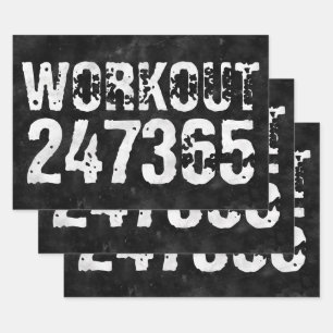 Feuille De Papier Cadeau Texte usé et rayé Workout 247365 vintage