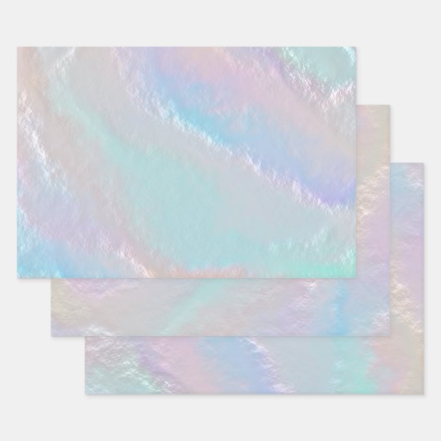 Feuille De Papier Cadeau Texture arc-en-ciel Abstraite (Lot)