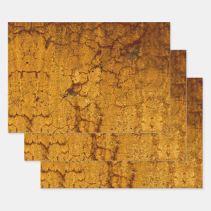 Feuille De Papier Cadeau Texture Brûlé Orange Vintage Découpage rustique