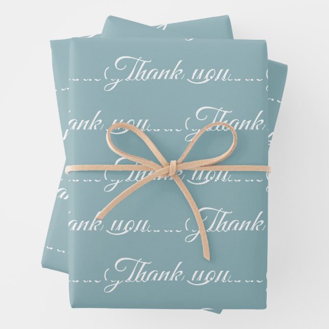 Feuille De Papier Cadeau Thank you Wrapping paper  (En situation)