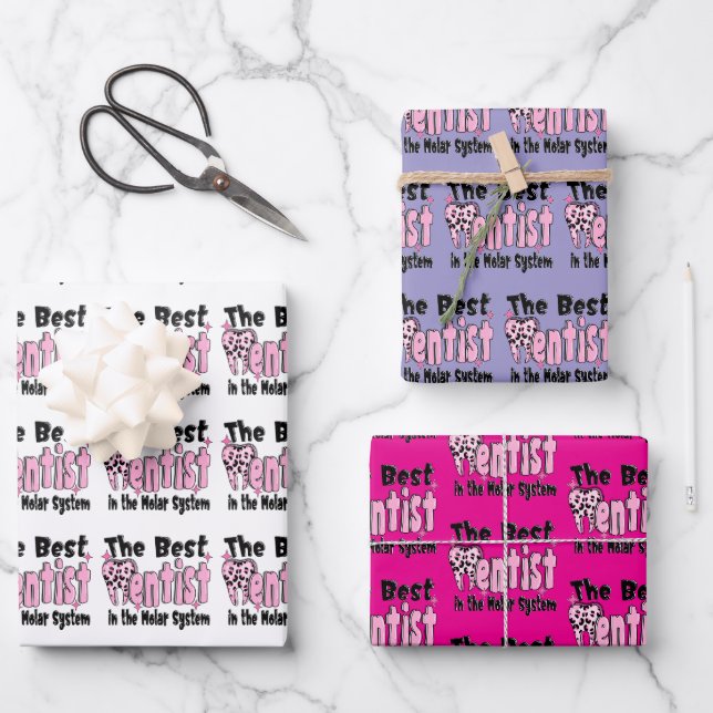 Feuille De Papier Cadeau The Best Dentist in the Molar System Gift (Recto)