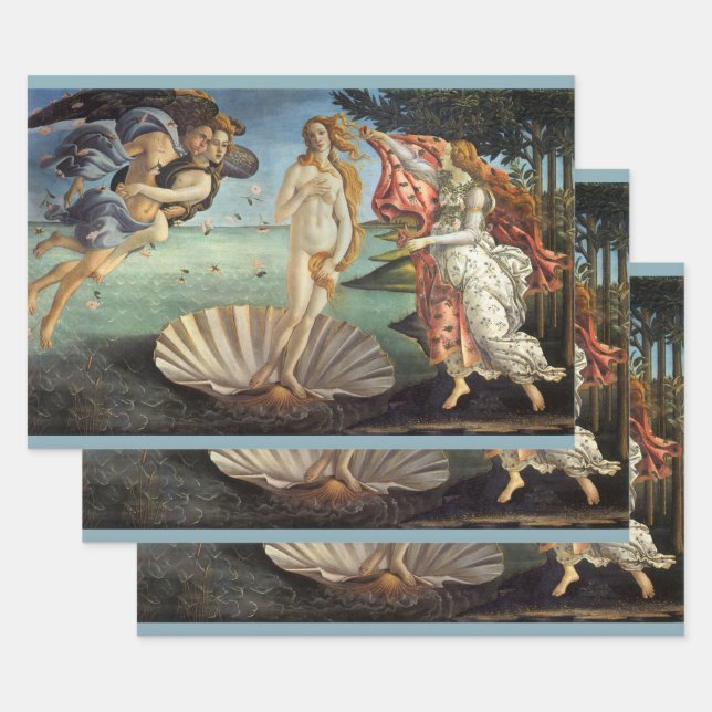 Feuille De Papier Cadeau The Birth of Venus by Sandro Botticelli (Lot)