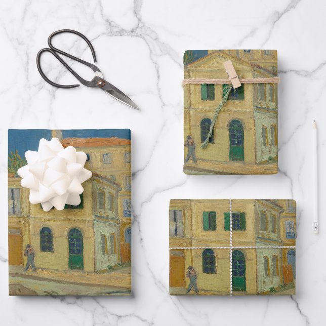 Feuille De Papier Cadeau The Yellow House - Vincent van Gogh (Recto)