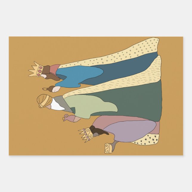 FEUILLE DE PAPIER CADEAU THREE KING WRAPPING PAPER (Devant)