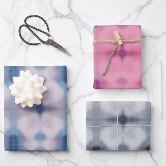 Feuille De Papier Cadeau Tie Dye (Recto)