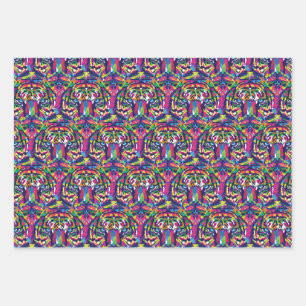 Feuille De Papier Cadeau Tigre sauvage