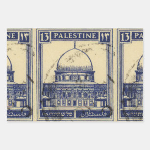 Feuille De Papier Cadeau timbre antique palestinien 1920_ folklor palestine