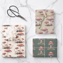 Feuille De Papier Cadeau Toadstool de la forêt enchantée Champignon