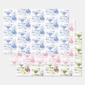 Feuille De Papier Cadeau Toile de basse-cour