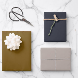 Feuille De Papier Cadeau Tonnerre de moutarde de bronze moderne du milieu d