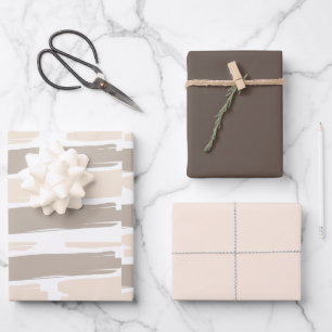 Feuille De Papier Cadeau Tons beige Paint Swipe