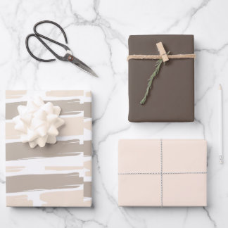 Feuille De Papier Cadeau Tons beige Paint Swipe