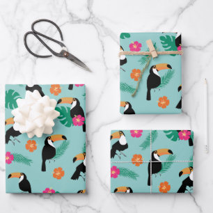 Feuille De Papier Cadeau Toucans