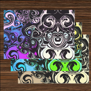 Feuille De Papier Cadeau Tourbillons colorés abstraits 