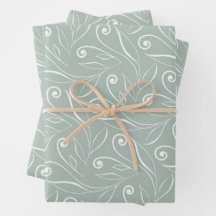 Tourbillons Floraux Vert Terreux