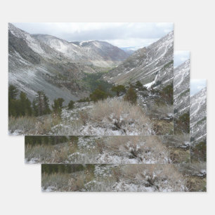Feuille De Papier Cadeau Traverser les montagnes neigeuses de la Sierra Nev
