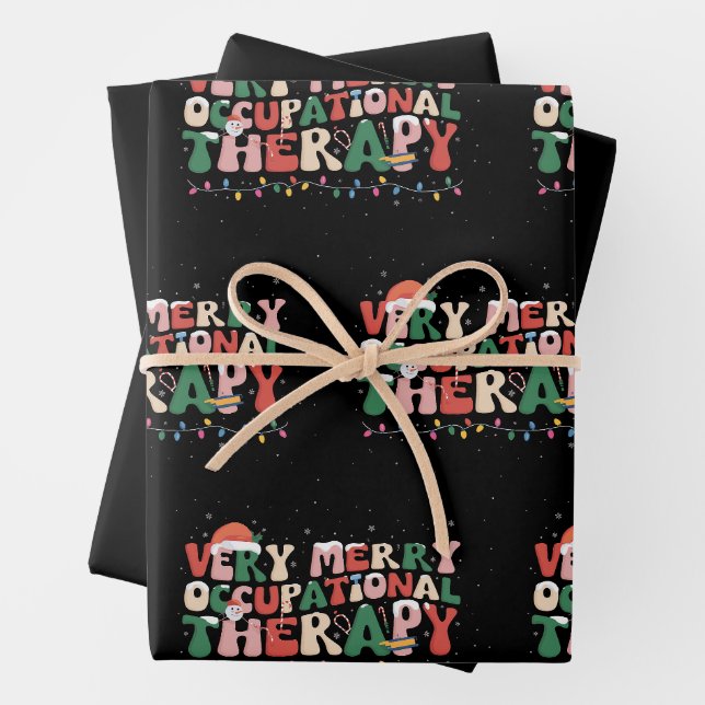 Feuille De Papier Cadeau Très Joyeux ergothérapie Noël OT Noël (En situation)