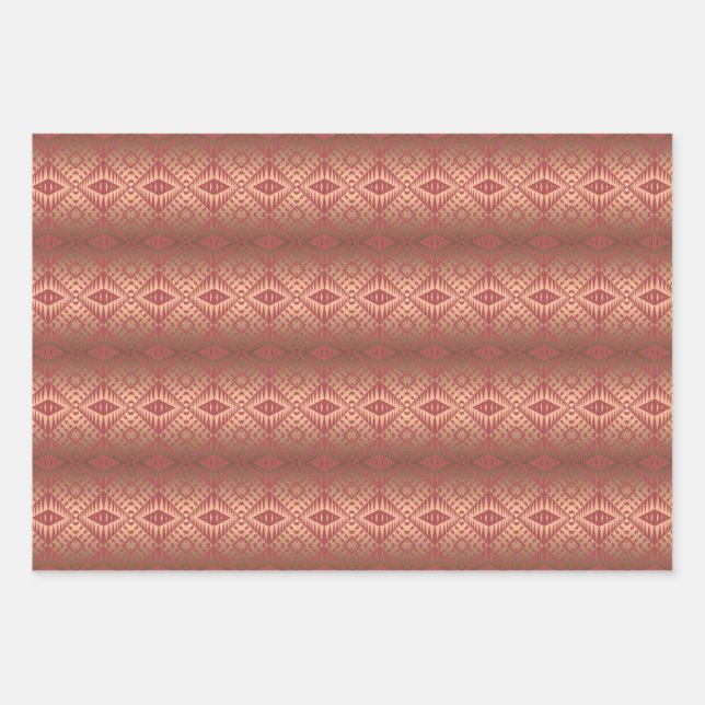 Feuille De Papier Cadeau Tribal d'origine afro-américain géométrique (Devant)