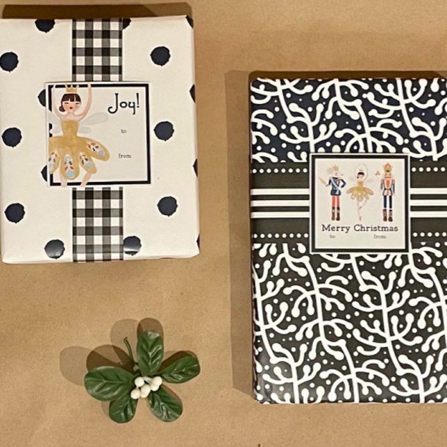 Feuille De Papier Cadeau Trio Black and White Paper (Créateur téléchargé)