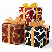 Trois couleurs abstrait motif de girafe