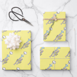Feuille De Papier Cadeau Trompette