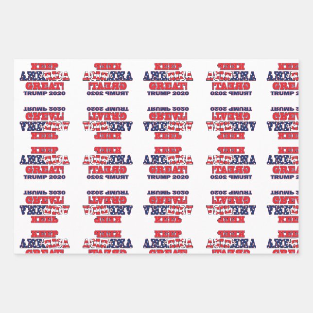Feuille De Papier Cadeau Trump 2020 (Devant)