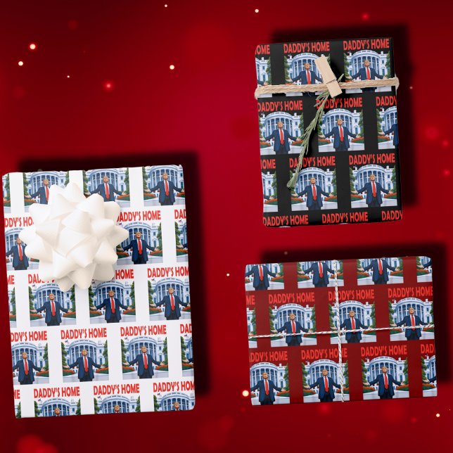 Feuille De Papier Cadeau Trump Daddy Accueil Maison Blanche Cadeau Républic (Créateur téléchargé)