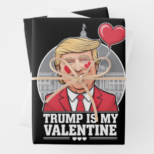 Feuille De Papier Cadeau Trump est ma Saint Valentin