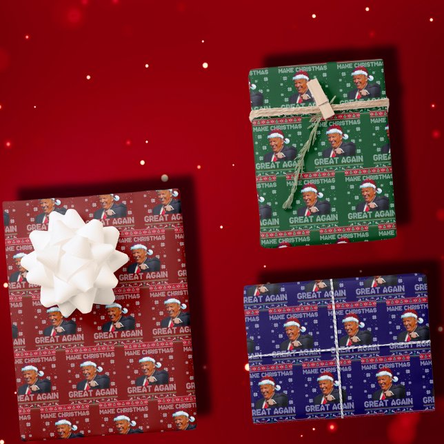 Feuille De Papier Cadeau Trump Make Christmas Great Again (Créateur téléchargé)