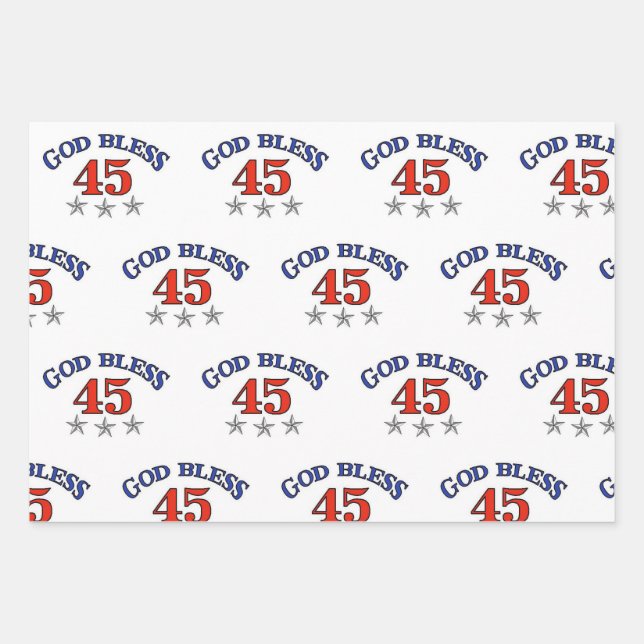 Feuille De Papier Cadeau Trump Patriotic Designs (Devant)