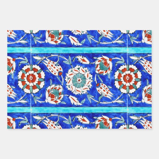 Feuille De Papier Cadeau tuiles d'iznik (Devant)