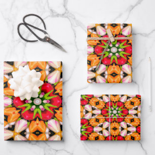 Feuille De Papier Cadeau Tulips Bouquet Motif