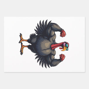 Feuille De Papier Cadeau Turquie Bodybuilding Thanksgiving Day Gym entraîne