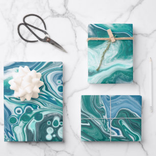 Feuille De Papier Cadeau Turquoise Bleu Turquoise