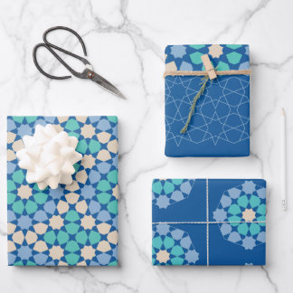 Feuille De Papier Cadeau Turquoise Tranquility pattern