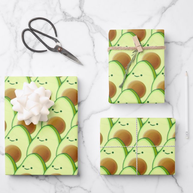 Feuille De Papier Cadeau Un adorable Avocado (Recto)