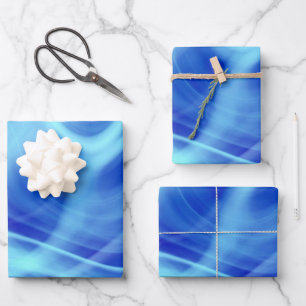 Feuille De Papier Cadeau Un brouillard bleu mystique