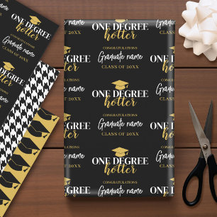 Feuille De Papier Cadeau Un degré Hotter - Graduation d'or noir