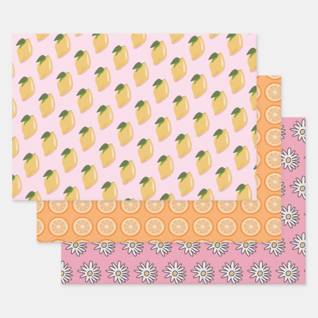 Feuille De Papier Cadeau Un fruit tropical doux (Lot)