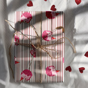 Feuille De Papier Cadeau Un joyeux anniversaire pour un petit chat rose de 